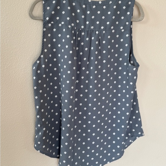 Navy Polka Dot Sleeveless Top - Picture 2 of 8